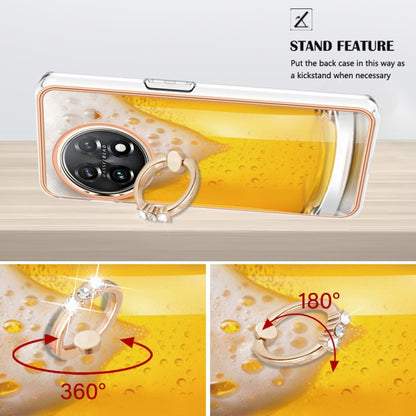 For OnePlus 11 Electroplating Dual-side IMD Phone Case with Ring Holder(Draft Beer) by buy2fix