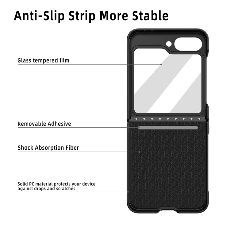 For Samsung Galaxy Z Flip6 Diamond Lattice Hinge Phone Case(Black) - Galaxy Z Flip6 5G Cases by buy2fix | Online Shopping UK | buy2fix
