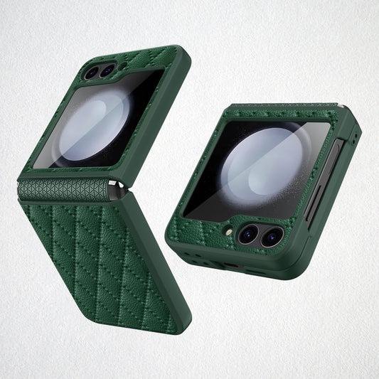 For Samsung Galaxy Z Flip7 FE / Flip6 Diamond Lattice Hinge Phone Case(Green) - Galaxy Z Flip6 5G Cases by buy2fix | Online Shopping UK | buy2fix