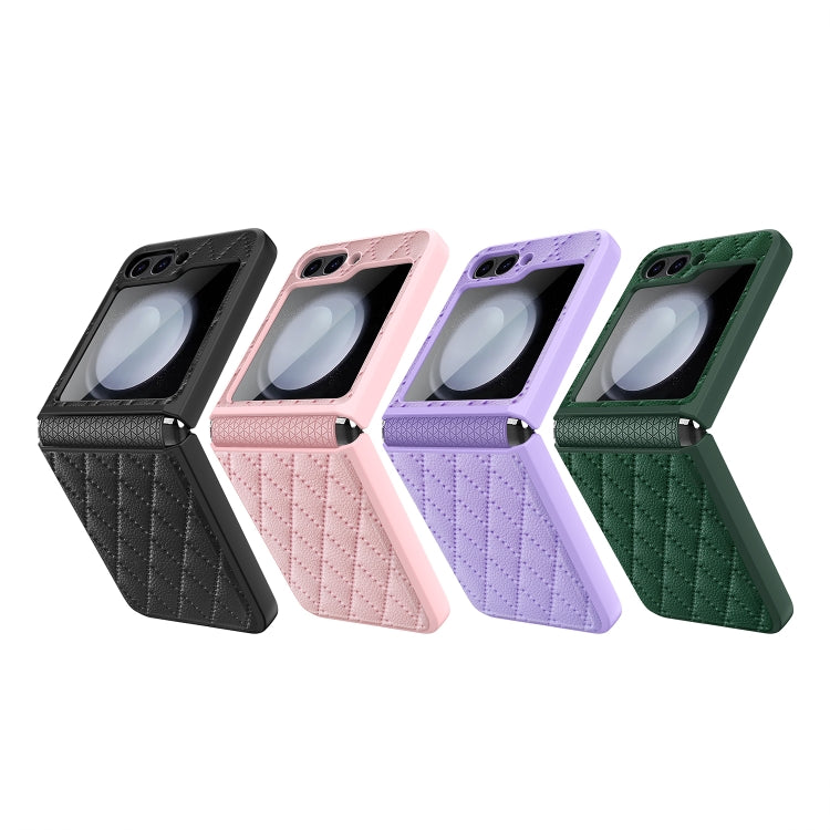 For Samsung Galaxy Z Flip6 Diamond Lattice Hinge Phone Case(Purple) - Galaxy Z Flip6 5G Cases by buy2fix | Online Shopping UK | buy2fix