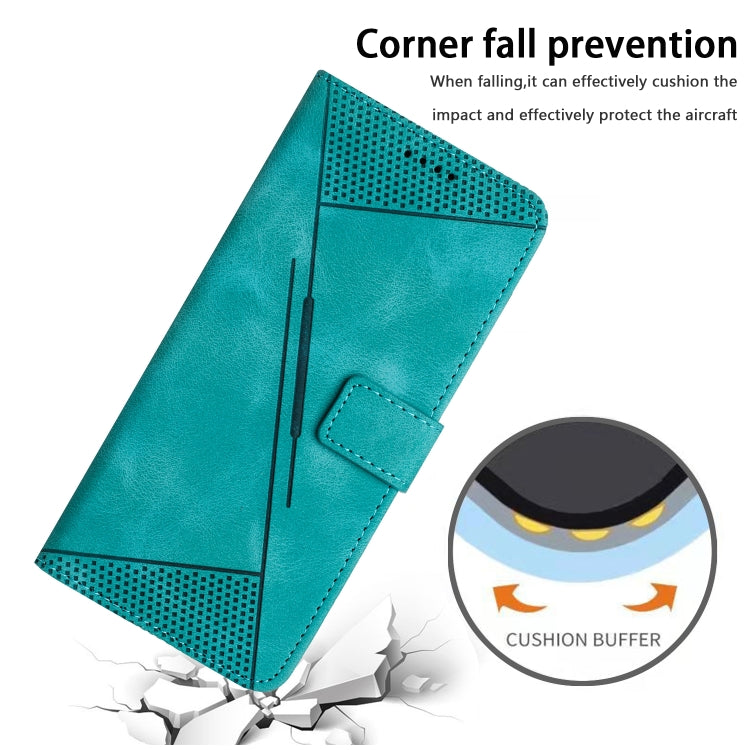 For OnePlus 12 Dream Triangle Leather Phone Case with Lanyard(Green) by buy2fix