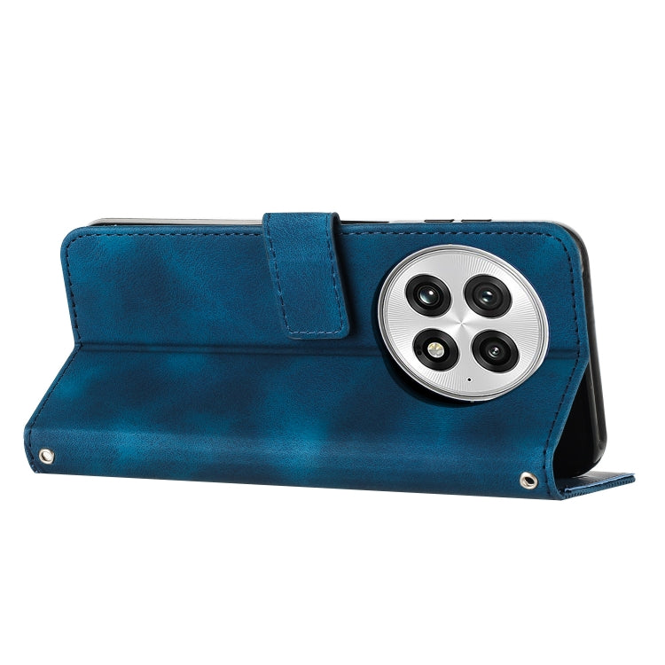 For OnePlus 13 Dream Triangle Leather Phone Case with Lanyard(Blue) by buy2fix