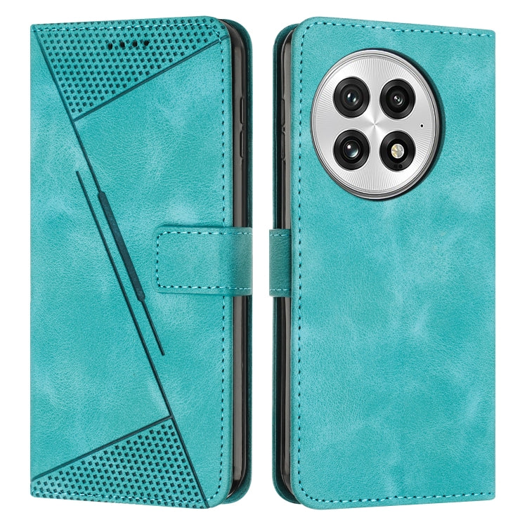 For OnePlus 13 Dream Triangle Leather Phone Case with Lanyard(Green) by buy2fix