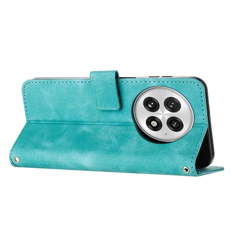 For OnePlus 13 Dream Triangle Leather Phone Case with Lanyard(Green) by buy2fix