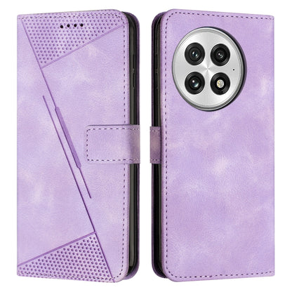 For OnePlus 13 Dream Triangle Leather Phone Case with Lanyard(Purple) by buy2fix