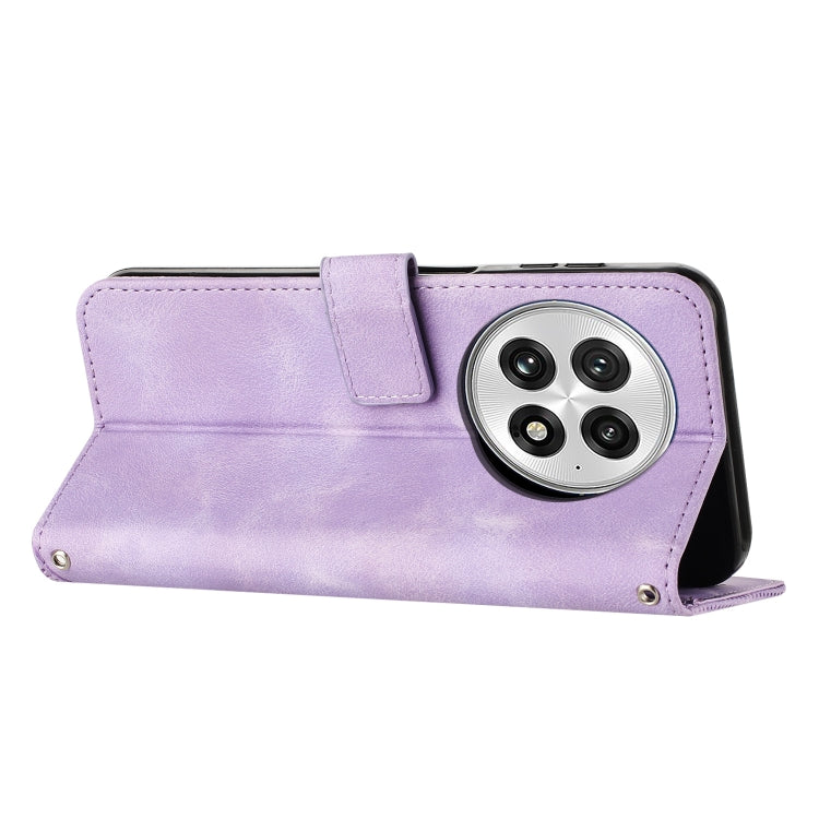 For OnePlus 13 Dream Triangle Leather Phone Case with Lanyard(Purple) by buy2fix