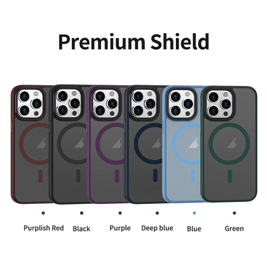 For iPhone 13 Brilliant Series MagSafe Micro-frosted Anti-fingerprint PC Phone Case(Green) by buy2fix