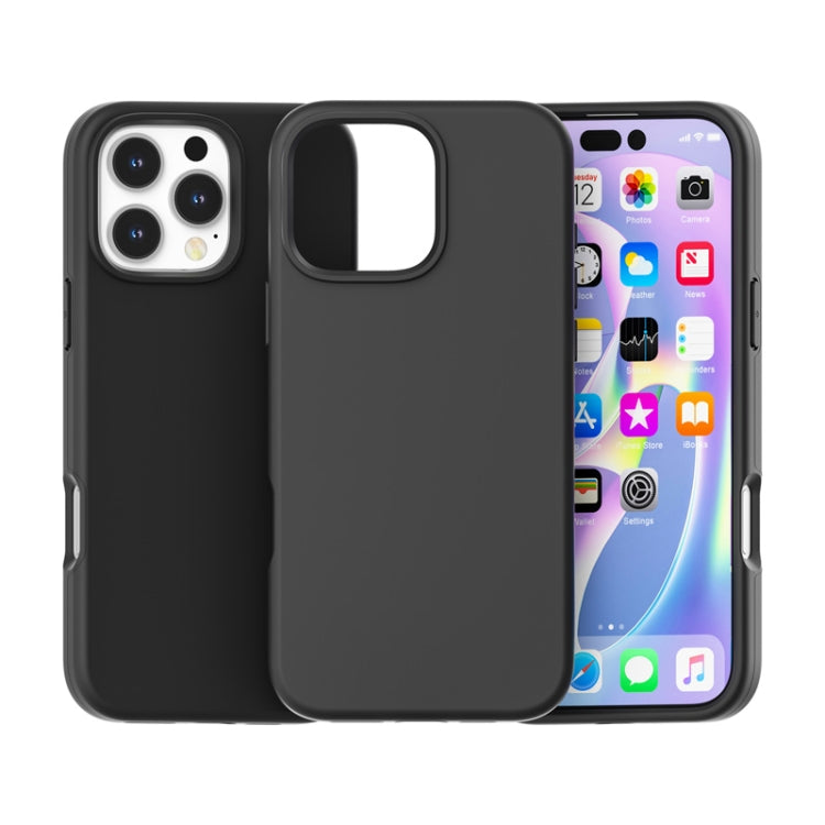 For iPhone 16 Pro Rubber Oil Surface Solid Color Phone Case(Black) - iPhone 16 Pro Cases by buy2fix | Online Shopping UK | buy2fix