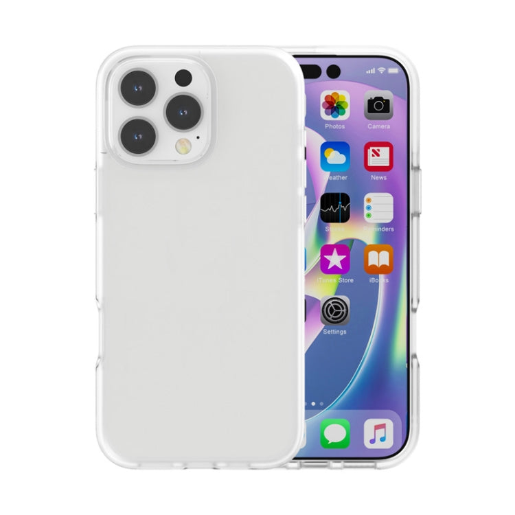 For iPhone 16 Pro Rubber Oil Surface Solid Color Phone Case(White) by buy2fix