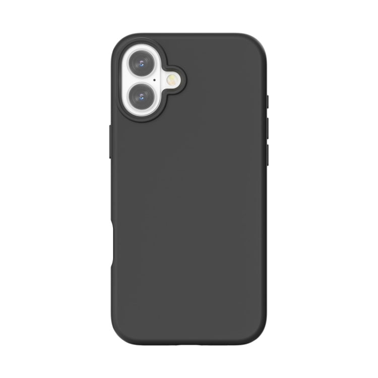 For iPhone 16 Plus Rubber Oil Surface Solid Color Phone Case(Black) - iPhone 16 Plus Cases by buy2fix | Online Shopping UK | buy2fix