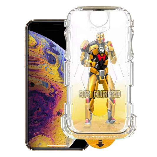 For iPhone XS Max Easy Install Dust-proof Armor Tempered Glass Film - iPhone XS Max Tempered Glass by buy2fix | Online Shopping UK | buy2fix