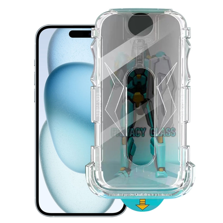 For iPhone 15 Pro Max Easy Install 28 Degree Privacy Armor Tempered Glass Film - iPhone 15 Pro Max Tempered Glass by buy2fix | Online Shopping UK | buy2fix