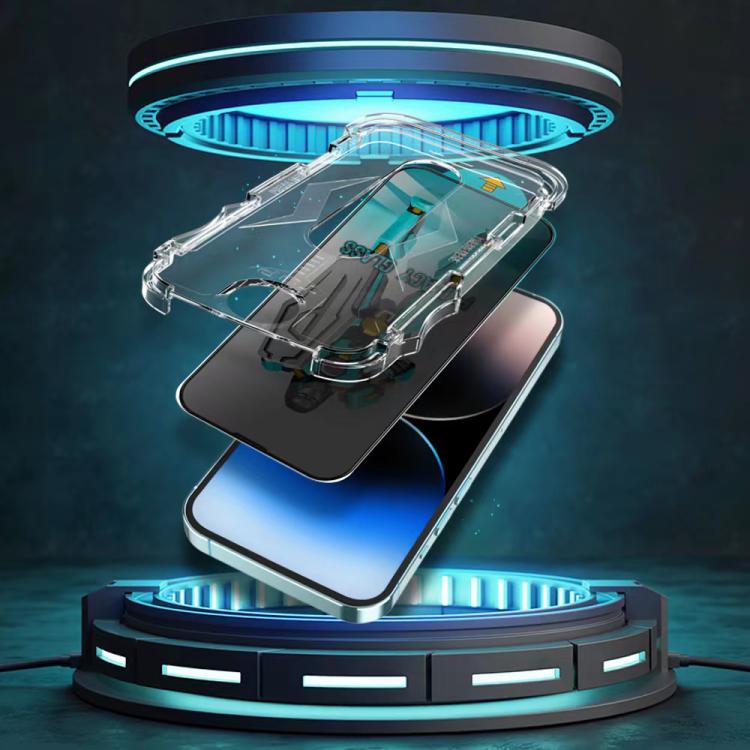 For iPhone 16 Easy Install 28 Degree Privacy Armor Tempered Glass Film - iPhone 16 Tempered Glass by buy2fix | Online Shopping UK | buy2fix