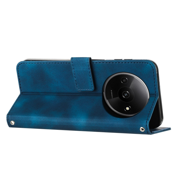 For Xiaomi Redmi A3 Dream Triangle Leather Phone Case with Lanyard(Blue) by buy2fix