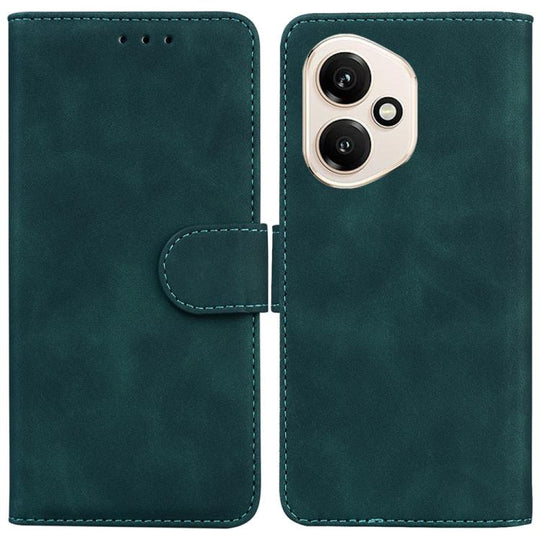 For Honor 400 Global 156.5mm Skin Feel Pure Color Flip Leather Phone Case(Green)