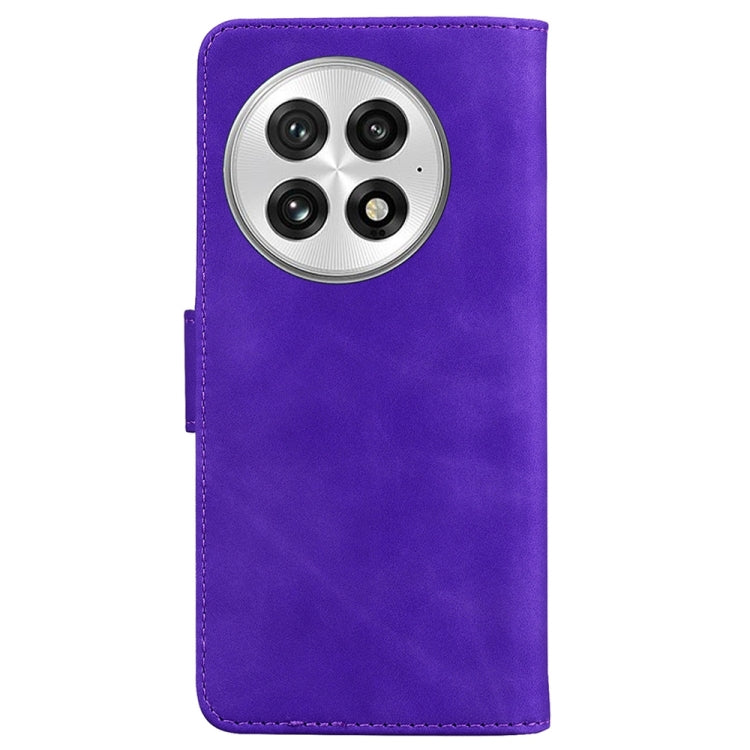 For OnePlus 13 Skin Feel Pure Color Flip Leather Phone Case(Purple) by buy2fix
