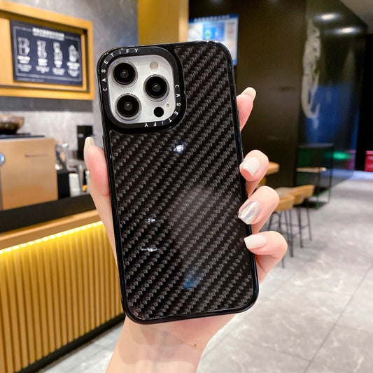 For iPhone 15 Pro Max Armor Carbon Fiber TPU + PC Phone Case(Black) by buy2fix