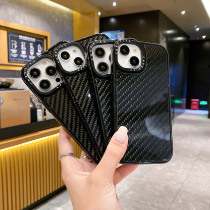 For iPhone 15 Pro Max Armor Carbon Fiber TPU + PC Phone Case(Black) by buy2fix