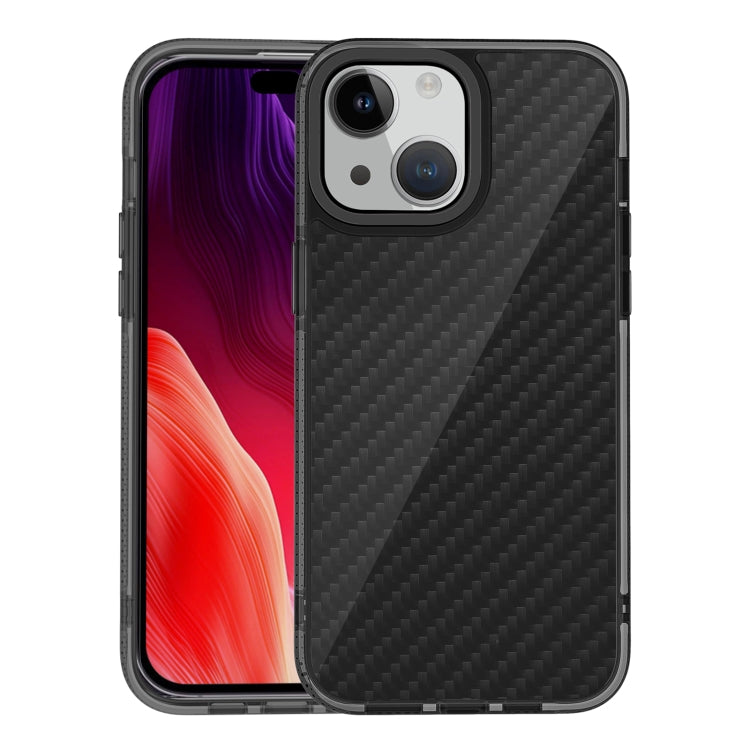 For iPhone 15 Plus Armor Carbon Fiber TPU + PC Phone Case(Black) by buy2fix