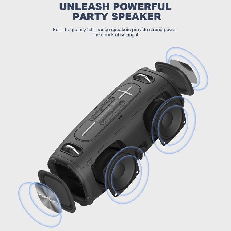 HOPESTAR H50 lPX6 Waterproof Portable Wireless Bluetooth Speaker(Gray) - Desktop Speaker by HOPESTAR | Online Shopping UK | buy2fix