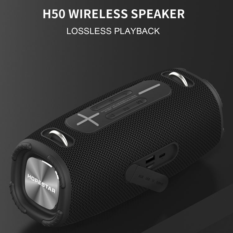HOPESTAR H50 lPX6 Waterproof Portable Wireless Bluetooth Speaker(Black) - Desktop Speaker by HOPESTAR | Online Shopping UK | buy2fix