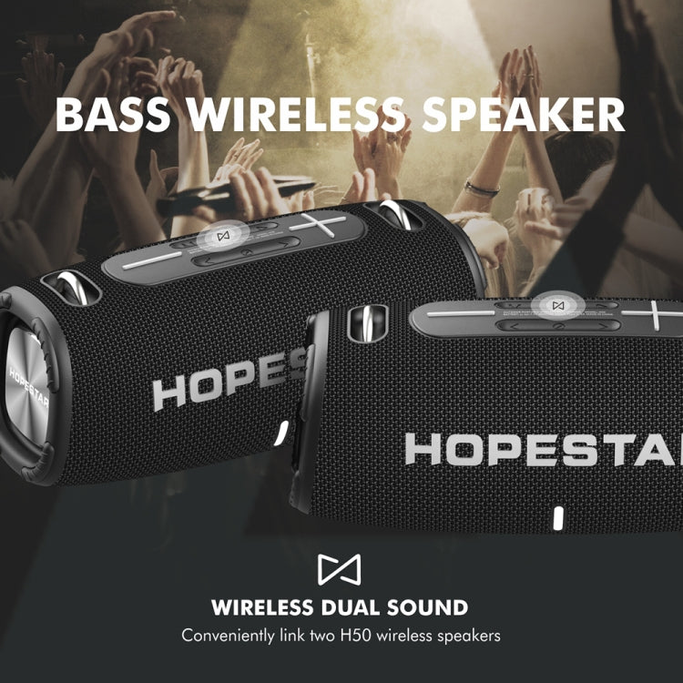 HOPESTAR H50 lPX6 Waterproof Portable Wireless Bluetooth Speaker(Black) - Desktop Speaker by HOPESTAR | Online Shopping UK | buy2fix