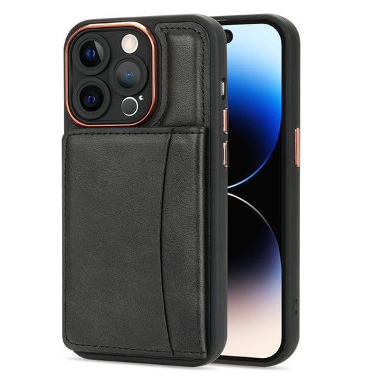 For iPhone 14 Pro Max Multifunctional Magsafe Magnetic Card Bag Phone Case(Black)