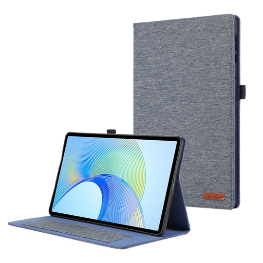 For Honor Pad X9 / X8 Pro Fabric Texture Horizontal Flip Leather Tablet Case(Deep Blue)