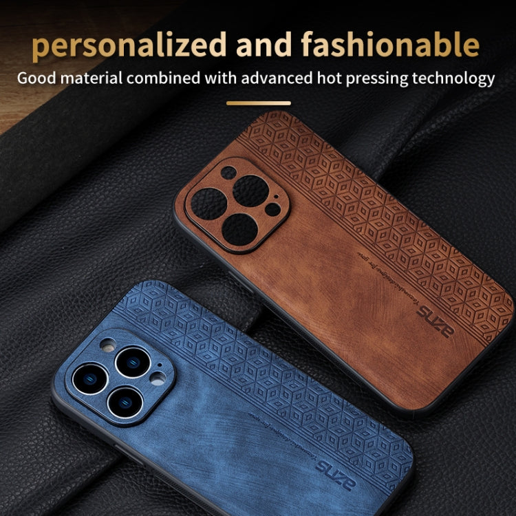 For iPhone 15 Pro AZNS 3D Embossed Skin Feel Phone Case(Brown) - iPhone 15 Pro Cases by AZNS | Online Shopping UK | buy2fix