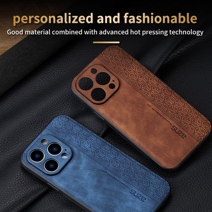 For iPhone 15 Pro AZNS 3D Embossed Skin Feel Phone Case(Brown) - iPhone 15 Pro Cases by AZNS | Online Shopping UK | buy2fix
