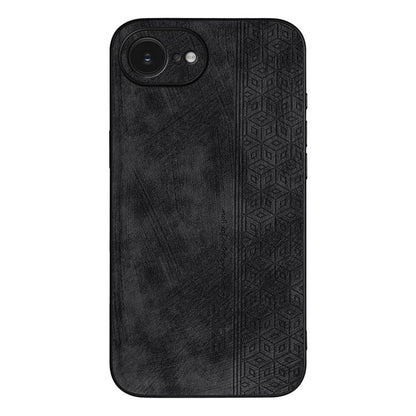 For iPhone 16e AZNS 3D Embossed Skin Feel Phone Case(Black) - iPhone 16e Cases by AZNS | Online Shopping UK | buy2fix