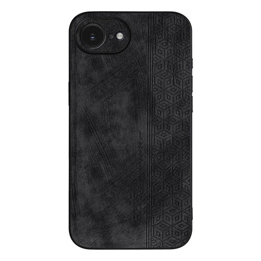 For iPhone 16e AZNS 3D Embossed Skin Feel Phone Case(Black) - iPhone 16e Cases by AZNS | Online Shopping UK | buy2fix