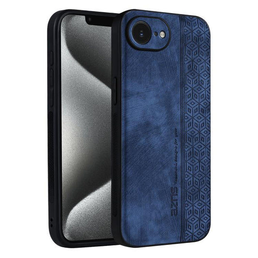 For iPhone 16e AZNS 3D Embossed Skin Feel Phone Case(Sapphire Blue) - iPhone 16e Cases by AZNS | Online Shopping UK | buy2fix