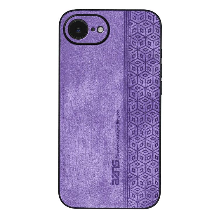 For iPhone 16e AZNS 3D Embossed Skin Feel Phone Case(Purple) - iPhone 16e Cases by AZNS | Online Shopping UK | buy2fix