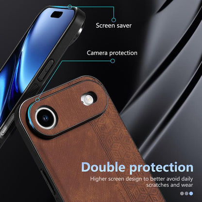 For iPhone Air AZNS 3D Embossed Skin Feel Phone Case(Black) - iPhone Air Cases by AZNS | Online Shopping UK | buy2fix