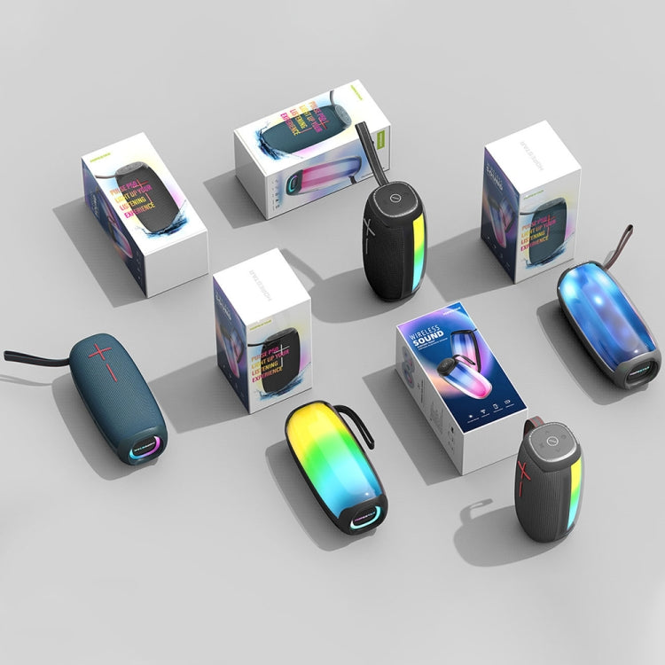 HOPESTAR P50 IPX6 Waterproof Outdoor Portable RGB Light Bluetooth Speaker(Grey) - Waterproof Speaker by HOPESTAR | Online Shopping UK | buy2fix