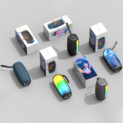 HOPESTAR P50 IPX6 Waterproof Outdoor Portable RGB Light Bluetooth Speaker(Black) - Waterproof Speaker by HOPESTAR | Online Shopping UK | buy2fix