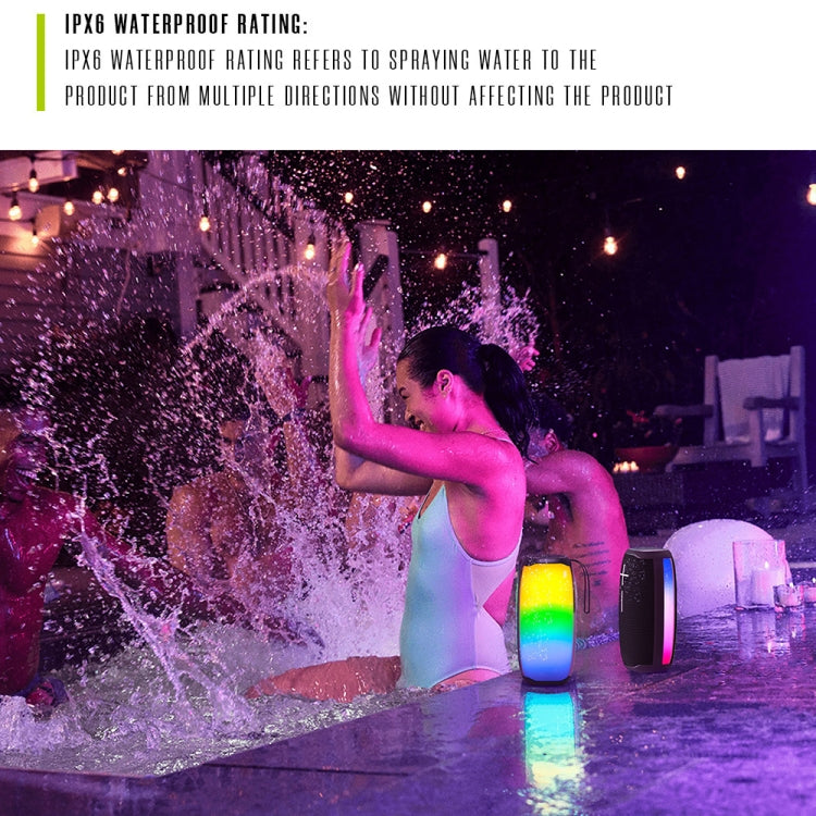 HOPESTAR P50 IPX6 Waterproof Outdoor Portable RGB Light Bluetooth Speaker(Grey) - Waterproof Speaker by HOPESTAR | Online Shopping UK | buy2fix