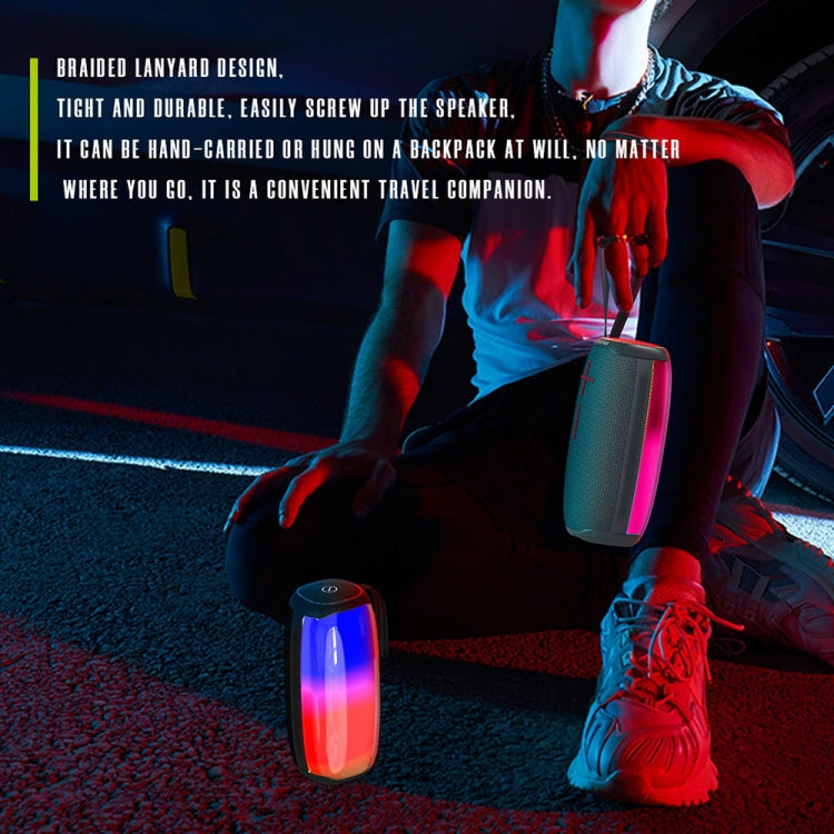 HOPESTAR P50 IPX6 Waterproof Outdoor Portable RGB Light Bluetooth Speaker(Black) - Waterproof Speaker by HOPESTAR | Online Shopping UK | buy2fix