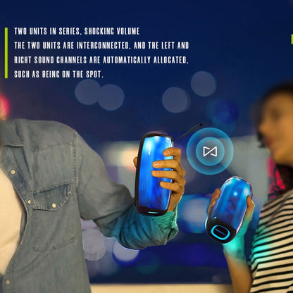 HOPESTAR P50 IPX6 Waterproof Outdoor Portable RGB Light Bluetooth Speaker(Black) - Waterproof Speaker by HOPESTAR | Online Shopping UK | buy2fix