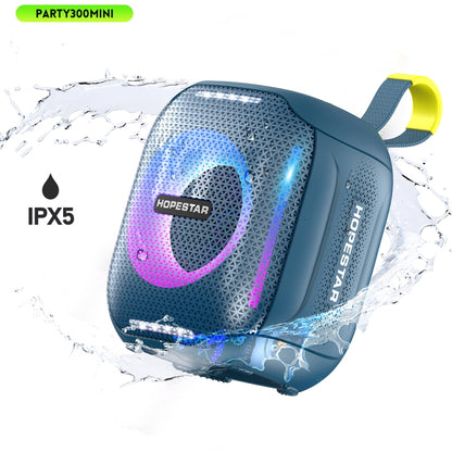 HOPESTAR Party 300mini IPX5 Waterproof Portable Bluetooth Speaker 360 Degree Stereo Outdoor Speaker(Army Green) - Waterproof Speaker by HOPESTAR | Online Shopping UK | buy2fix