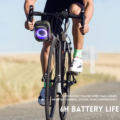 HOPESTAR Party 300mini IPX5 Waterproof Portable Bluetooth Speaker 360 Degree Stereo Outdoor Speaker(Army Green) - Waterproof Speaker by HOPESTAR | Online Shopping UK | buy2fix