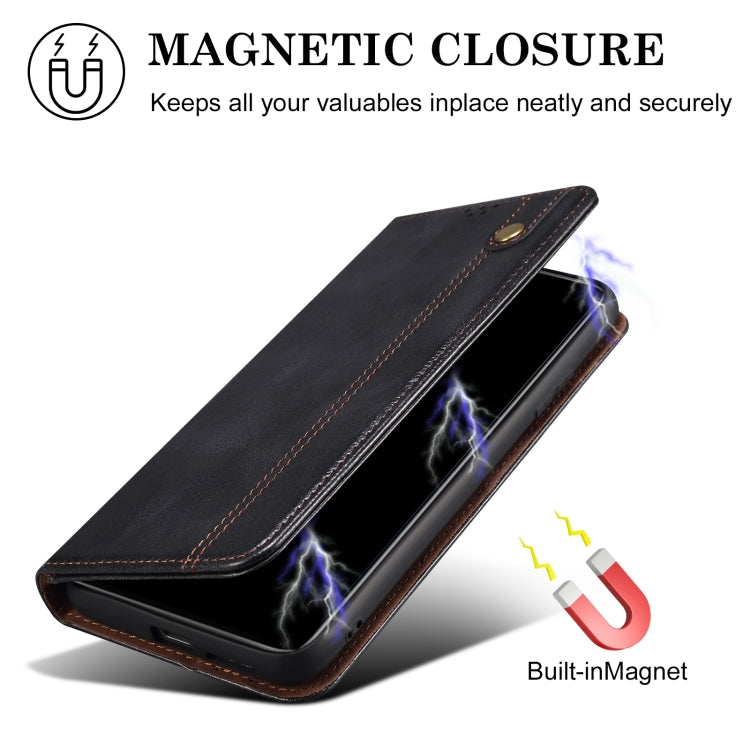 For Nothing CMF Phone 1 Oil Wax Crazy Horse Texture Leather Phone Case(Black) - Nothing Cases by buy2fix | Online Shopping UK | buy2fix
