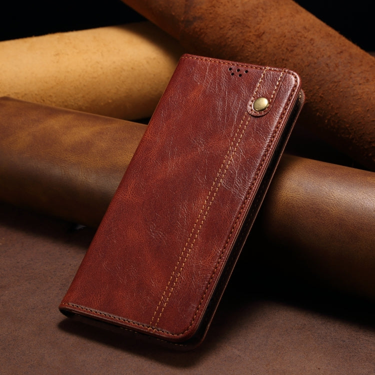 For Nothing CMF Phone 1 Oil Wax Crazy Horse Texture Leather Phone Case(Brown) - Nothing Cases by buy2fix | Online Shopping UK | buy2fix