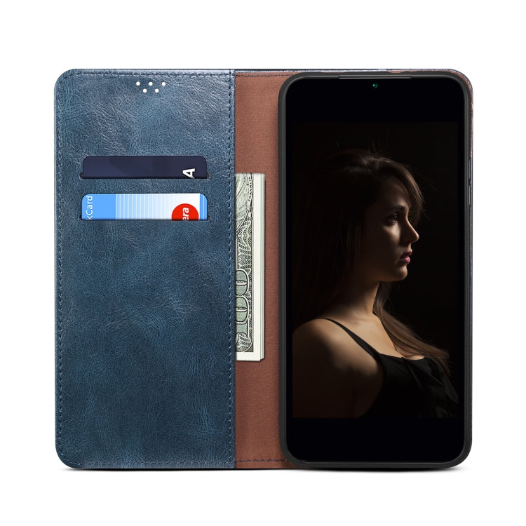 For Nothing CMF Phone 1 Oil Wax Crazy Horse Texture Leather Phone Case(Blue) - Nothing Cases by buy2fix | Online Shopping UK | buy2fix