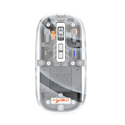 HXSJ T900 Transparent Magnet Three-mode Wireless Gaming Mouse(Grey) - Wireless Mice by HXSJ | Online Shopping UK | buy2fix