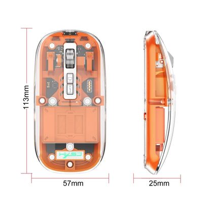 HXSJ T900 Transparent Magnet Three-mode Wireless Gaming Mouse(Grey) - Wireless Mice by HXSJ | Online Shopping UK | buy2fix