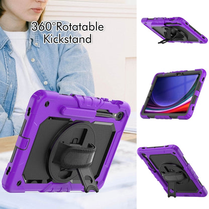 For Samsung Galaxy Tab S9 / S8 / S7 Silicone + PC Tablet Case(Purple+Black) - Galaxy Tab S9 Cases by buy2fix | Online Shopping UK | buy2fix