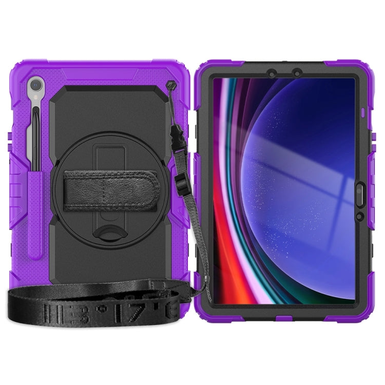 For Samsung Galaxy Tab S9 / S9 FE Silicone + PC Tablet Case(Purple+Black) - Galaxy Tab S9 Cases by buy2fix | Online Shopping UK | buy2fix