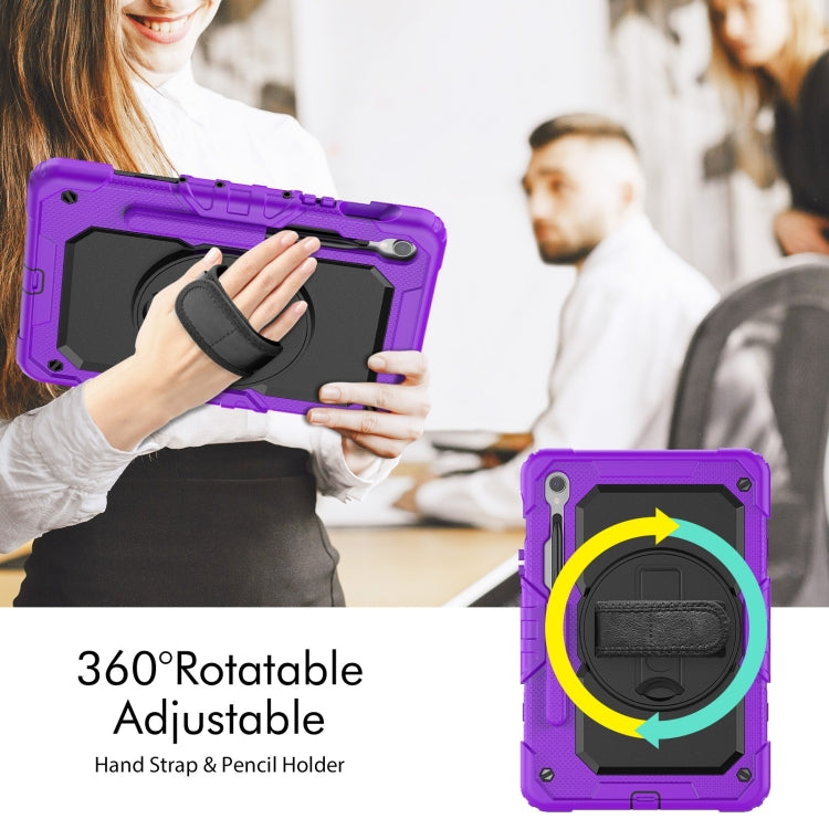 For Samsung Galaxy Tab S9 / S9 FE Silicone + PC Tablet Case(Purple+Black) - Galaxy Tab S9 Cases by buy2fix | Online Shopping UK | buy2fix